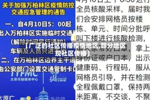 【广泛的社区传播疫情地区,部分地区现社区传播】