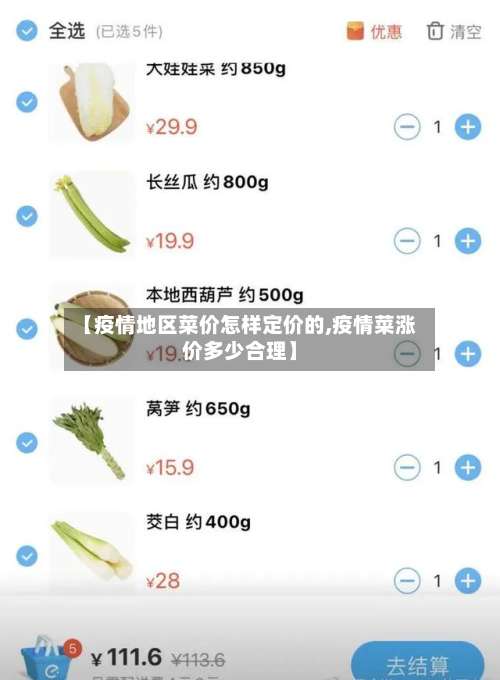 【疫情地区菜价怎样定价的,疫情菜涨价多少合理】-第2张图片