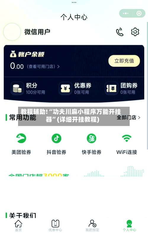 教程辅助!“功夫川麻小程序万能开挂器”(详细开挂教程)-第3张图片