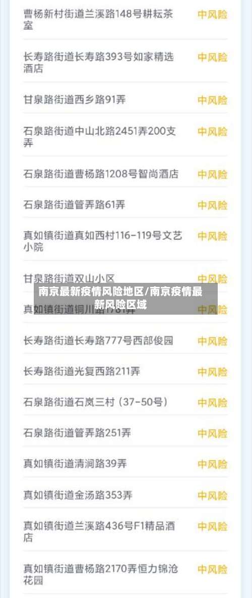南京最新疫情风险地区/南京疫情最新风险区域-第3张图片