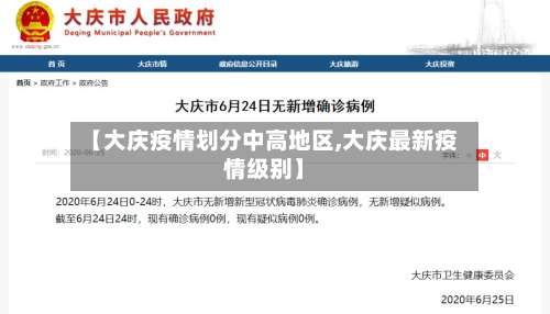 【大庆疫情划分中高地区,大庆最新疫情级别】-第1张图片
