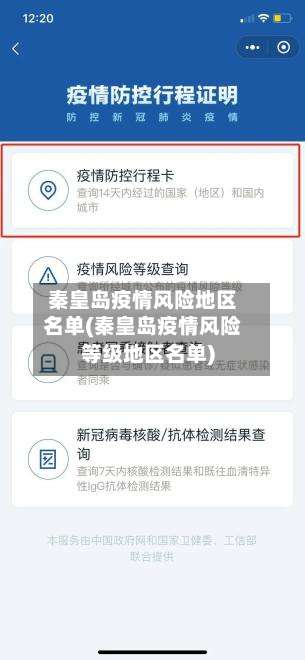 秦皇岛疫情风险地区名单(秦皇岛疫情风险等级地区名单)-第1张图片