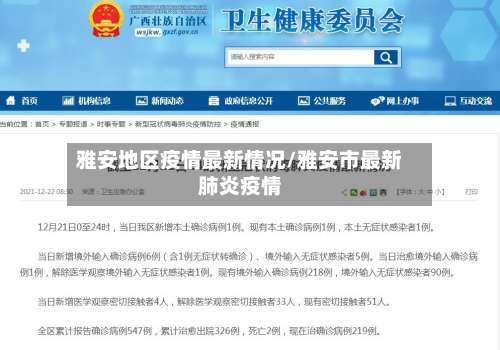 雅安地区疫情最新情况/雅安市最新肺炎疫情-第1张图片