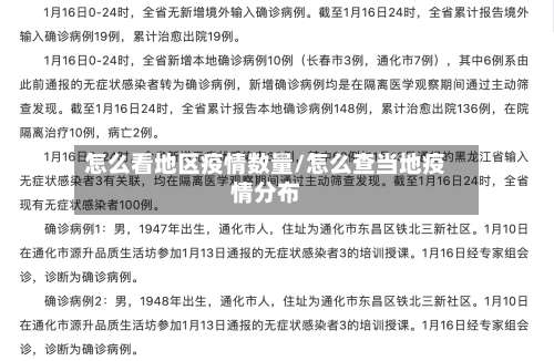 怎么看地区疫情数量/怎么查当地疫情分布-第3张图片