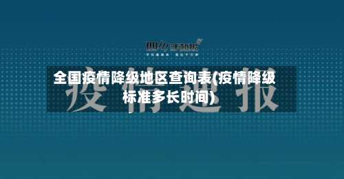 全国疫情降级地区查询表(疫情降级标准多长时间)-第1张图片